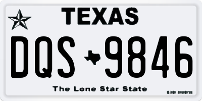TX license plate DQS9846