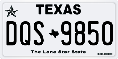 TX license plate DQS9850