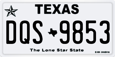 TX license plate DQS9853
