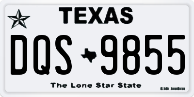TX license plate DQS9855