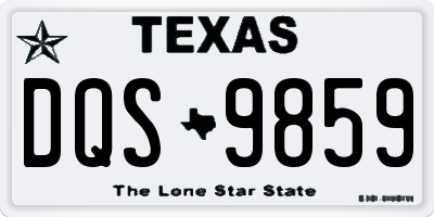 TX license plate DQS9859