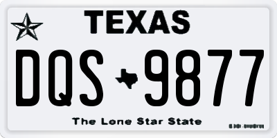 TX license plate DQS9877