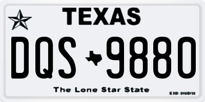 TX license plate DQS9880
