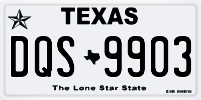 TX license plate DQS9903