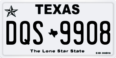 TX license plate DQS9908
