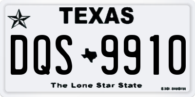TX license plate DQS9910