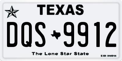 TX license plate DQS9912
