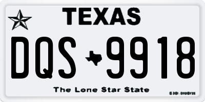 TX license plate DQS9918