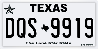TX license plate DQS9919
