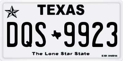 TX license plate DQS9923
