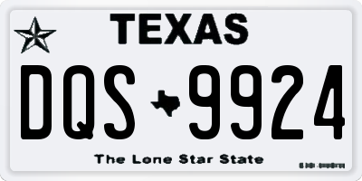 TX license plate DQS9924