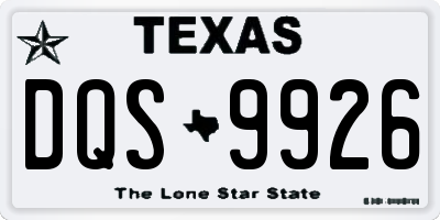 TX license plate DQS9926