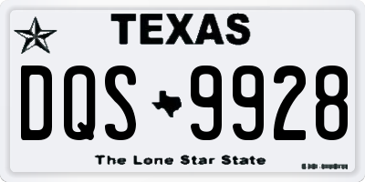 TX license plate DQS9928