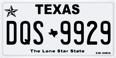 TX license plate DQS9929