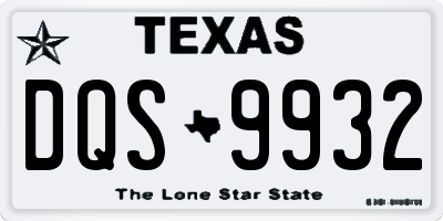 TX license plate DQS9932