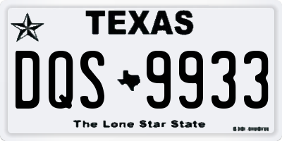 TX license plate DQS9933