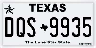 TX license plate DQS9935