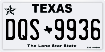 TX license plate DQS9936