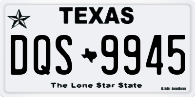 TX license plate DQS9945