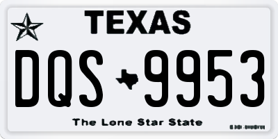 TX license plate DQS9953