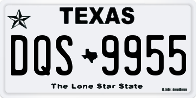 TX license plate DQS9955