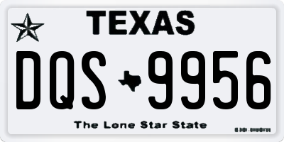 TX license plate DQS9956