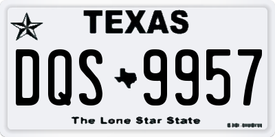 TX license plate DQS9957