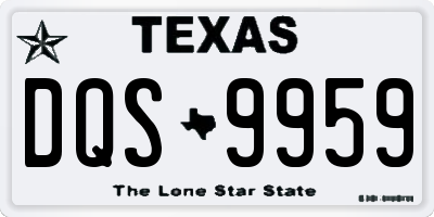 TX license plate DQS9959