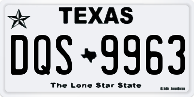 TX license plate DQS9963