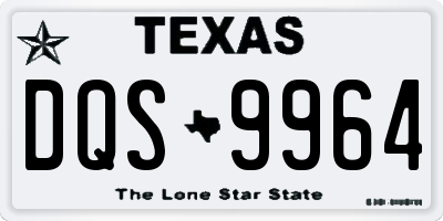 TX license plate DQS9964