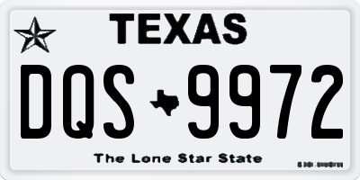 TX license plate DQS9972