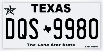 TX license plate DQS9980