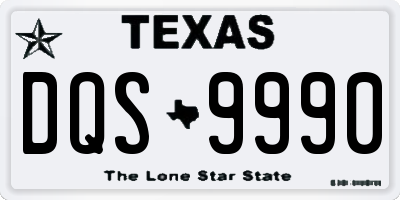 TX license plate DQS9990