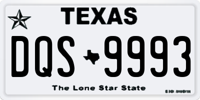 TX license plate DQS9993