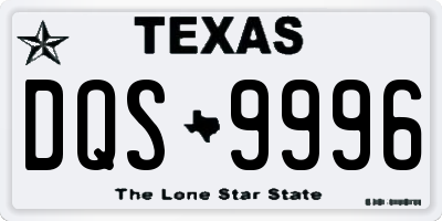 TX license plate DQS9996