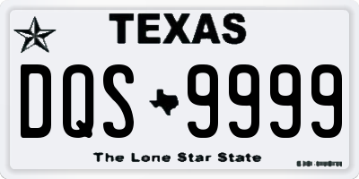TX license plate DQS9999