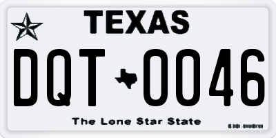 TX license plate DQT0046