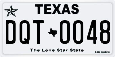 TX license plate DQT0048