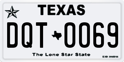 TX license plate DQT0069