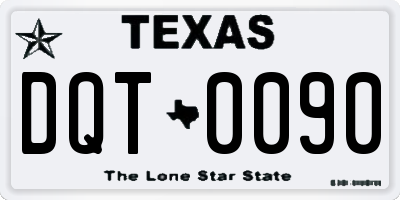 TX license plate DQT0090
