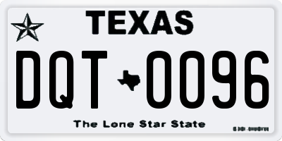 TX license plate DQT0096