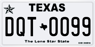 TX license plate DQT0099