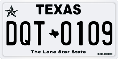 TX license plate DQT0109
