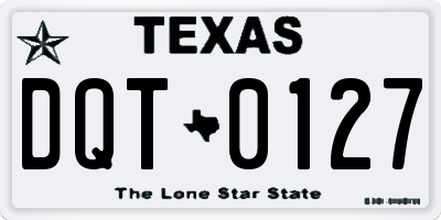 TX license plate DQT0127
