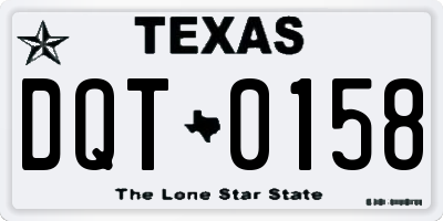 TX license plate DQT0158