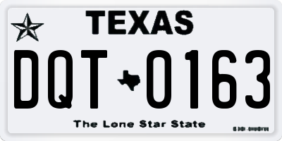 TX license plate DQT0163