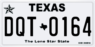 TX license plate DQT0164