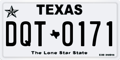 TX license plate DQT0171