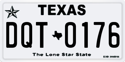 TX license plate DQT0176