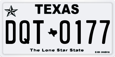 TX license plate DQT0177
